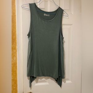 Zyia Active 1228 Olive Long Finesse Slit Tank